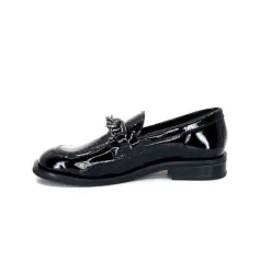 Masculin|Elégant<Ivoire0236a Mocassins Ivoire 77502 Falconi Cuir Vernis Noir