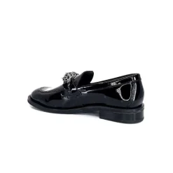 Masculin|Elégant<Ivoire0236a Mocassins Ivoire 77502 Falconi Cuir Vernis Noir