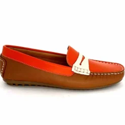 Fantaisie|Mocassins<Ivoire0209b Mocassins Ivoire 10322 Sauvage Cuir Marron Beige Orange