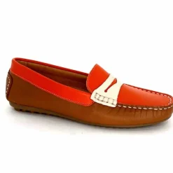 Fantaisie|Mocassins<Ivoire0209b Mocassins Ivoire 10322 Sauvage Cuir Marron Beige Orange