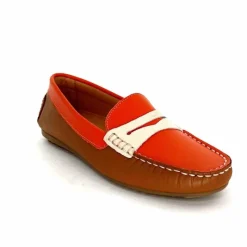 Fantaisie|Mocassins<Ivoire0209b Mocassins Ivoire 10322 Sauvage Cuir Marron Beige Orange