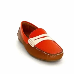 Fantaisie|Mocassins<Ivoire0209b Mocassins Ivoire 10322 Sauvage Cuir Marron Beige Orange