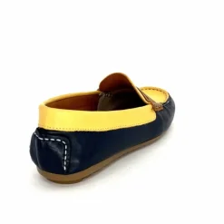 Basic|Mocassins<Ivoire0209b Mocassins Ivoire 10322 Sauvage Cuir Bleu Marine Marron Jaune