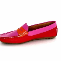 Basic|Mocassins<Ivoire0209b Mocassins Ivoire 10322 Sauvage Cuir Rouge Orange Rose