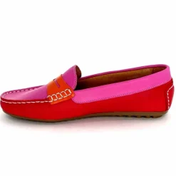 Basic|Mocassins<Ivoire0209b Mocassins Ivoire 10322 Sauvage Cuir Rouge Orange Rose