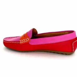 Basic|Mocassins<Ivoire0209b Mocassins Ivoire 10322 Sauvage Cuir Rouge Orange Rose