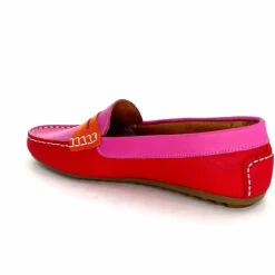 Basic|Mocassins<Ivoire0209b Mocassins Ivoire 10322 Sauvage Cuir Rouge Orange Rose