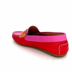 Basic|Mocassins<Ivoire0209b Mocassins Ivoire 10322 Sauvage Cuir Rouge Orange Rose