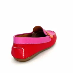 Basic|Mocassins<Ivoire0209b Mocassins Ivoire 10322 Sauvage Cuir Rouge Orange Rose