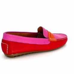 Basic|Mocassins<Ivoire0209b Mocassins Ivoire 10322 Sauvage Cuir Rouge Orange Rose
