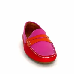 Basic|Mocassins<Ivoire0209b Mocassins Ivoire 10322 Sauvage Cuir Rouge Orange Rose
