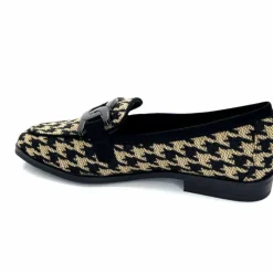 Masculin|Mocassins<Ivoire0317a Mocassins Ivoire 2230127 Textile Beige Noir