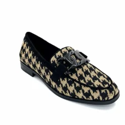 Masculin|Mocassins<Ivoire0317a Mocassins Ivoire 2230127 Textile Beige Noir