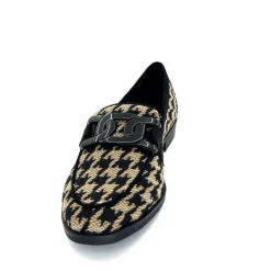 Masculin|Mocassins<Ivoire0317a Mocassins Ivoire 2230127 Textile Beige Noir