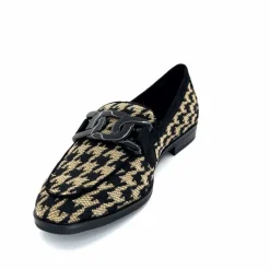 Masculin|Mocassins<Ivoire0317a Mocassins Ivoire 2230127 Textile Beige Noir