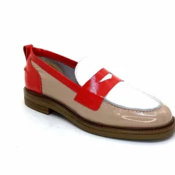 Masculin|Mocassins<Ivoire0104a Mocassins Ivoire A53115 Cuir Vernis Beige Blanc Corail