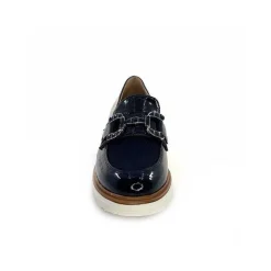 Masculin|Mocassins<Ivoire0130a Mocassins Ivoire 8B5085 Cuir Vernis Textile Bleu Marine