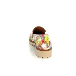 Masculin|Mocassins<Ivoire0036a Mocassins Ivoire Cv5608 Cuir Imprimé Multicolore