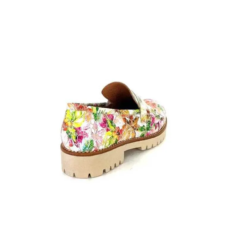 Masculin|Mocassins<Ivoire0036a Mocassins Ivoire Cv5608 Cuir Imprimé Multicolore