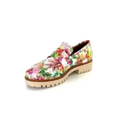 Masculin|Mocassins<Ivoire0036a Mocassins Ivoire Cv5608 Cuir Imprimé Multicolore