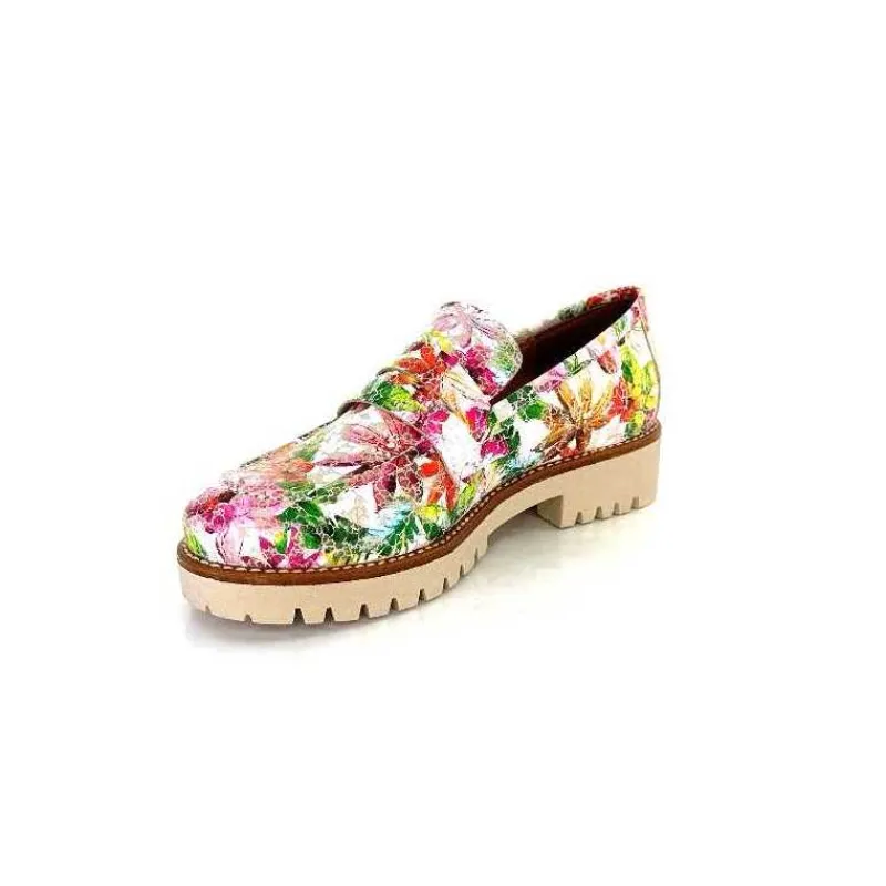 Masculin|Mocassins<Ivoire0036a Mocassins Ivoire Cv5608 Cuir Imprimé Multicolore