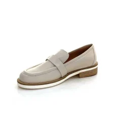 Féminin|Mocassins<Ivoire0347b Mocassins Ivoire K557 Cuir Crème