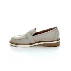 Féminin|Mocassins<Ivoire0347b Mocassins Ivoire K557 Cuir Crème