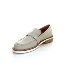 Féminin|Mocassins<Ivoire0347b Mocassins Ivoire K557 Cuir Crème