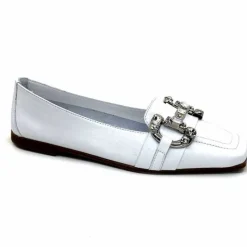 Bijoux|Basic<398-ivoire Mocassins Ivoire 1m23035 Cuir Blanc