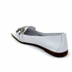 Bijoux|Basic<398-ivoire Mocassins Ivoire 1m23035 Cuir Blanc