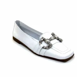 Bijoux|Basic<398-ivoire Mocassins Ivoire 1m23035 Cuir Blanc