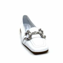 Bijoux|Basic<398-ivoire Mocassins Ivoire 1m23035 Cuir Blanc