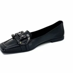 Bijoux|Basic<398-ivoire Mocassins Ivoire 1m23035 Cuir Noir