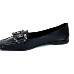 Bijoux|Basic<398-ivoire Mocassins Ivoire 1m23035 Cuir Noir