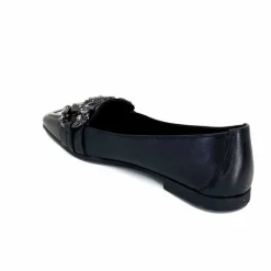 Bijoux|Basic<398-ivoire Mocassins Ivoire 1m23035 Cuir Noir
