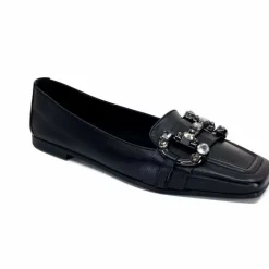 Bijoux|Basic<398-ivoire Mocassins Ivoire 1m23035 Cuir Noir