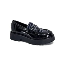 Masculin|Elégant<Ivoire0130a Mocassins Ivoire 1m4883 Cuir Vernis Noir