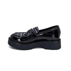 Masculin|Elégant<Ivoire0130a Mocassins Ivoire 1m4883 Cuir Vernis Noir