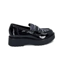 Masculin|Elégant<Ivoire0130a Mocassins Ivoire 1m4883 Cuir Vernis Noir