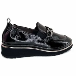 Elégant|Mocassins<XSA Mocassins Léger 9922 Cuir Vernis Noir