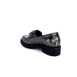 Masculin|Bijoux<Myma Mocassins 7023 Cuir Métal Anthracite
