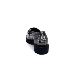 Masculin|Bijoux<Myma Mocassins 7023 Cuir Métal Anthracite