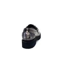 Masculin|Bijoux<Myma Mocassins 7023 Cuir Métal Anthracite