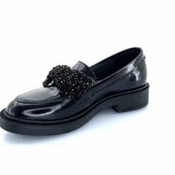 Elégant|Bijoux<Myma Mocassins 7822/00 Cuir Vernis Frippé Noir