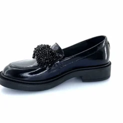 Elégant|Bijoux<Myma Mocassins 7822/00 Cuir Vernis Frippé Noir