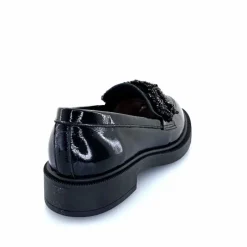 Elégant|Bijoux<Myma Mocassins 7822/00 Cuir Vernis Frippé Noir