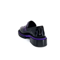 Elégant|Mocassins<Pertini Mocassins 32416 D7 Cuir Violet Noir