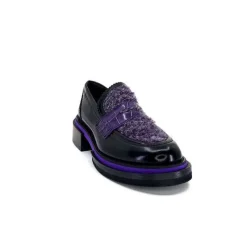 Elégant|Mocassins<Pertini Mocassins 32416 D7 Cuir Violet Noir