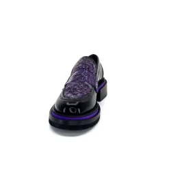 Elégant|Mocassins<Pertini Mocassins 32416 D7 Cuir Violet Noir