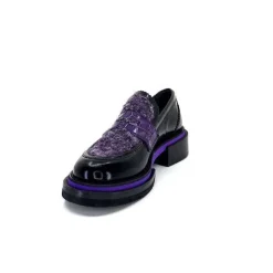 Elégant|Mocassins<Pertini Mocassins 32416 D7 Cuir Violet Noir